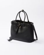 Prada Buckle Large Leather Handbag With Belt - Image 2